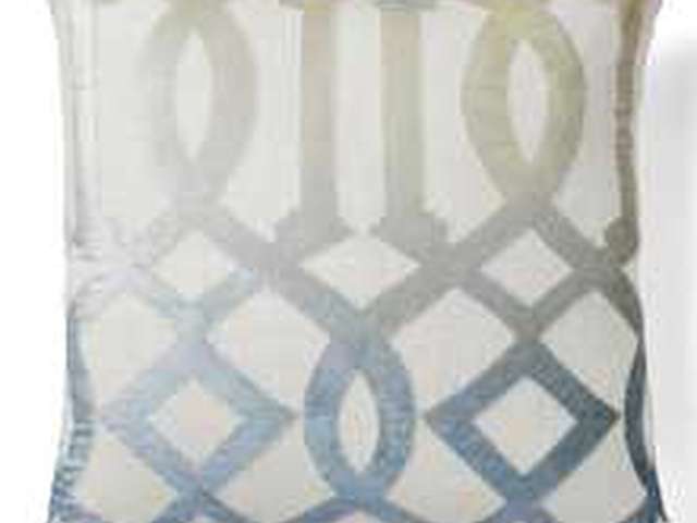 Ombre Fret Pillow Blue