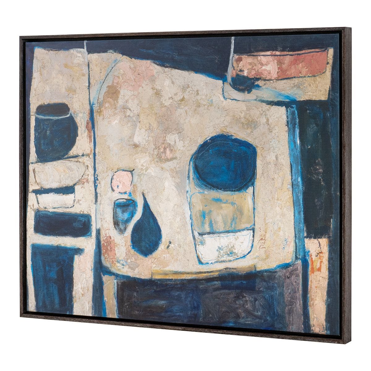 Blue Tableau framed canvas wall art by Revelation
