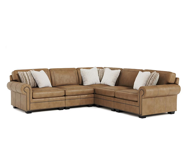 grandview custom leather sectional - bernhardt furniture