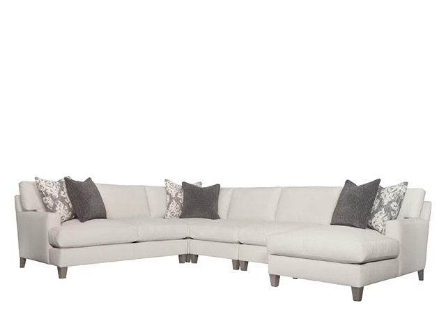 mila plush fabric sectional - bernhardt furniture