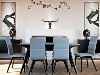 dining room & living room downtown by canadel furniture