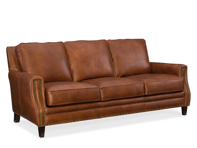 exton ss387-03-087 leather sofa hooker furniture