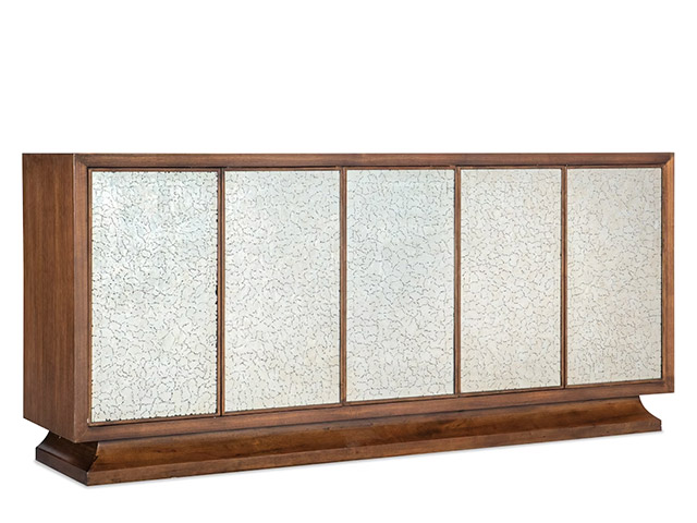 hooker furniture 628-55071-89 melange lloyds leopard entertainment credenza melange