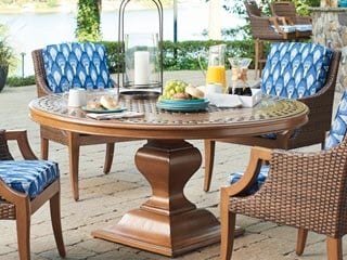 outdoor dining and living room tables by tommy bahama outdoor furniture