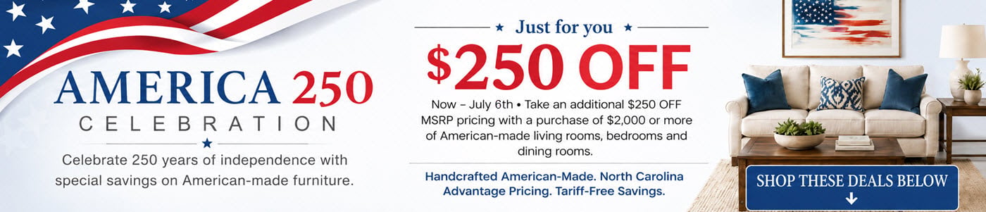 Shop American-Made Furniture During the America 250 Celebration Sale