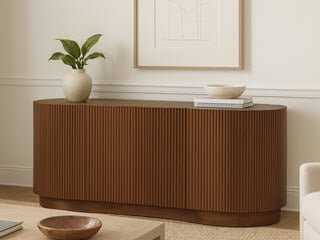 dovetail furniture dov76017-brwn carlton sideboard