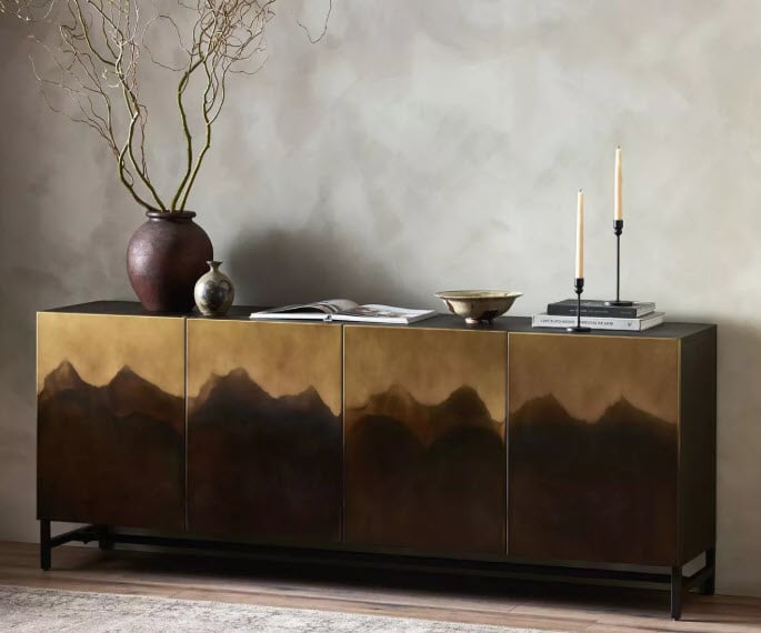 four hands furniture iele-121 stormy sideboard-aged brown