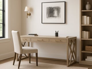 vanguard hh09 berkley desk with wood fretwork base