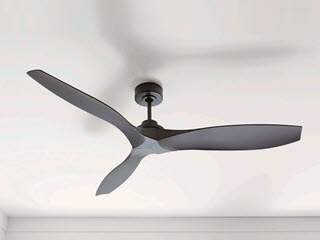 Luxury ceiling fan in brushed finish example