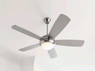 Transitional fan with sleek lighting kit example